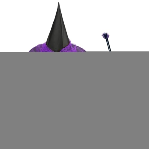 Jvjggag Halloween-Hexenkostüm, Hexenkostüm, Zubehör mit Besen und Rock für Kinder, verstellbares Halloween-Cosplay-Outfit-Set für Kleid, Party, Karneval, Maskerade, Themen-Fotoshootings Jvjggag Halloween-Hexenkostüm, Hexenkostüm, Zubehör mit Besen und Rock für Kinder, verstellbares Halloween-Cosplay-Outfit-Set für Kleid, Party, Karneval, Maskerade, Themen-Fotoshootings von Jvjggag
