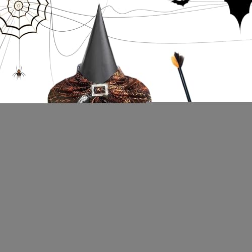 Jvjggag Halloween-Hexenkostüm, Kinder-Hexenkostüm, Zubehör-Set mit Besen und Rock, Halloween-Cosplay-Outfit-Set, elastisch für Kleider, Partys, Themenfotos, Maskerade, Bühnenauftritte Jvjggag Halloween-Hexenkostüm, Kinder-Hexenkostüm, Zubehör-Set mit Besen und Rock, Halloween-Cosplay-Outfit-Set, elastisch für Kleider, Partys, Themenfotos, Maskerade, Bühnenauftritte von Jvjggag