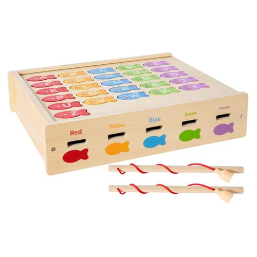 Jvjggag Magnetic Fishing Toy, Magnetic Fish Alphabet Game, Fine Motor Skills Toys, Color Sorting Puzzle, Shape Sorting Box, Catching Toy for Preschoolers, Sturdy and Compact, and Jvjggag Magnetic Fishing Toy, Magnetic Fish Alphabet Game, Fine Motor Skills Toys, Color Sorting Puzzle, Shape Sorting Box, Catching Toy for Preschoolers, Sturdy and Compact, and von Jvjggag