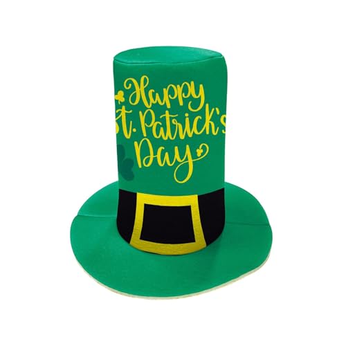 Jvjggag St Patricks Day Top Hat, Leprechaun Shamrock Headwear, Photo Props Party Supplies, Tree Topper Patricks Day Accessories, Costume, Holiday Celebration Gear, Sturdy and Compact von Jvjggag