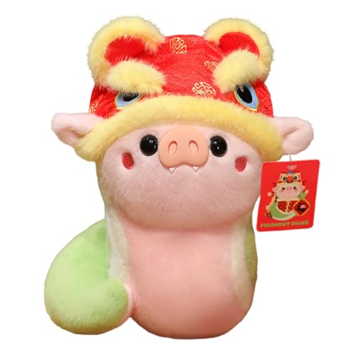 Stuffed Animal, 2025 Snake, Standing Snake Plush, Chinese New Year Decoration, Year of the Snake Design Soft Plush Festive Decoration Sturdy Material Adds Festive Touch Versatile, 25cm (9.8 inches) von Jvjggag