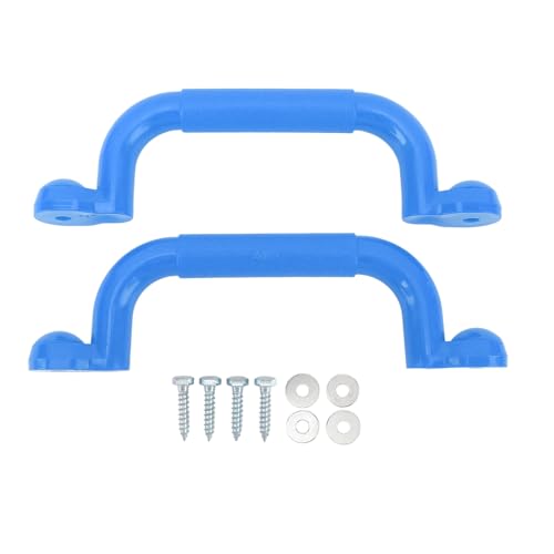 1 Paar Sicherheitsgriffe, farbenfrohe Spielplatz -Sicherheitsgriffe vielseitige Spielset Handgriffe Swing Set Accessoires für Jungle Gym Playhouse (Blue) von Jwthee