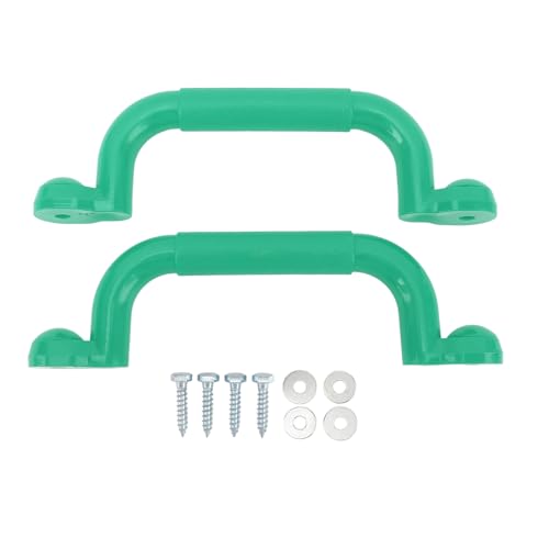 1 Paar Sicherheitsgriffe, farbenfrohe Spielplatz -Sicherheitsgriffe vielseitige Spielset Handgriffe Swing Set Accessoires für Jungle Gym Playhouse (Green) von Jwthee