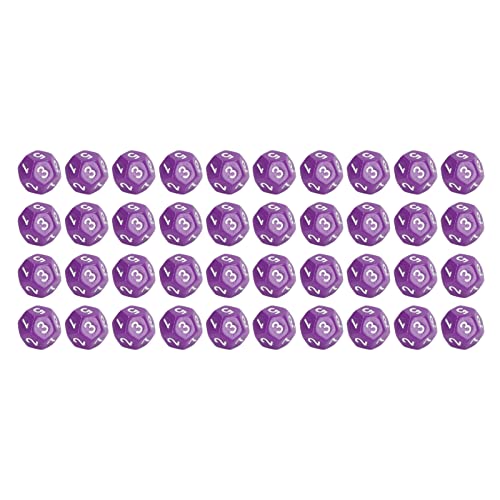 40pcs polyedrische Würfel, 12 -seitig -Spielwürfler -Set Multi -farbiges Sortiment Spielen Tischspiele für DND RPG Other Table Game (Lila) von Jwthee