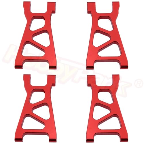Jxjamp {Spielzeugteile} 2 Paare himoto Spino 1:18 elektrisch E18xbl. Upgrade-Teile M606 Alum Aluminium-Niederarm-Arm-2P 2P 23606 Fit Mastadon UNFRUCHTBAR Zentro ( Color : Red ) von Jxjamp