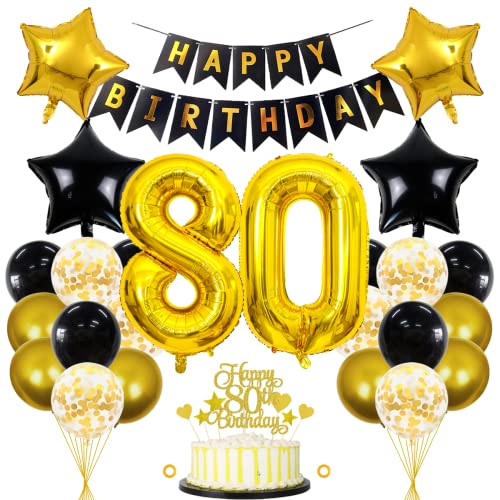 Jxuzh 80. Geburtstag Dekorationen Schwarz Gold Deko 80 Geburtstag Männer 80 Jahre Kindergeburtstag Deko Luftballon 80. Geburtstag Luftballons Girlande 80 Jahre Geburtstagsdeko für frauen männer Jxuzh 80. Geburtstag Dekorationen Schwarz Gold Deko 80 Geburtstag Männer 80 Jahre Kindergeburtstag Deko Luftballon 80. Geburtstag Luftballons Girlande 80 Jahre Geburtstagsdeko für frauen männer von Jxuzh
