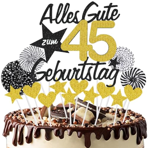 Jxuzh Cake Topper 45 Kuchendeko Geburtstag Schwarz Gold Happy 45.birthday Kuchendeko 45. Geburtstag Tortendeko 45 Schwarz Gold 45. Geburtstag Kuchen Deko 45 Geburtstag Frau Happy Birthday 45 Geburstag Jxuzh Cake Topper 45 Kuchendeko Geburtstag Schwarz Gold Happy 45.birthday Kuchendeko 45. Geburtstag Tortendeko 45 Schwarz Gold 45. Geburtstag Kuchen Deko 45 Geburtstag Frau Happy Birthday 45 Geburstag von Jxuzh
