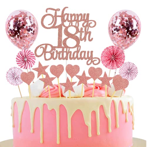 Jxuzh Happy 10th Birthday Tortendeko rosegold 10 Jahre Mädchen Jungen Kuchendeko 10. Geburtstag Kuchen Deko Tortendeko 10 Geburtstag Tortendeko rosa Mit Herz Stern Für 10 Geburtstag (rosegold 18) von Jxuzh