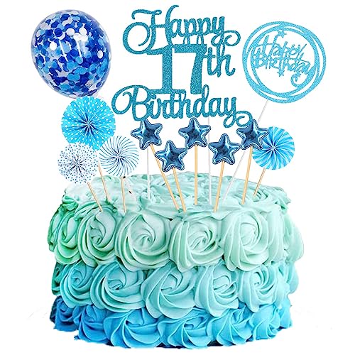 Jxuzh Happy 17th Birthday Tortendeko Blau 17 Jahre Mädchen Jungen Kuchendeko 17. Geburtstag Kuchen Deko Tortendeko 17 Geburtstag Jungen Tortendeko Blau Herz Stern Für 17 Geburtstag Cake Topper Blau Jxuzh Happy 17th Birthday Tortendeko Blau 17 Jahre Mädchen Jungen Kuchendeko 17. Geburtstag Kuchen Deko Tortendeko 17 Geburtstag Jungen Tortendeko Blau Herz Stern Für 17 Geburtstag Cake Topper Blau von Jxuzh