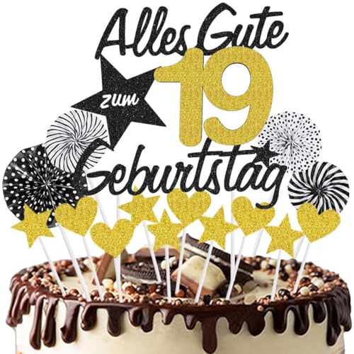 Jxuzh Tortendeko Geburstagstorte Happy Birthday Kuchendeko Schwarz Gold Tortendeko 19 Geburtstag Mädchen Junge Glitter Schwarz Gold Cake Topper 19 Happy Birthday Kuchen Deko Geburtstag Happy 19th Birt Jxuzh Tortendeko Geburstagstorte Happy Birthday Kuchendeko Schwarz Gold Tortendeko 19 Geburtstag Mädchen Junge Glitter Schwarz Gold Cake Topper 19 Happy Birthday Kuchen Deko Geburtstag Happy 19th Birt von Jxuzh