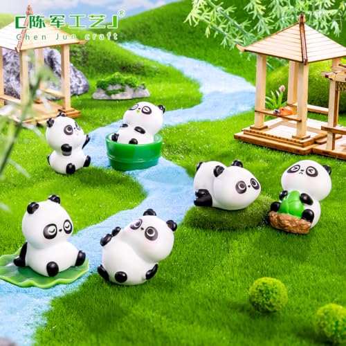 12Pcs Panda Cake Topper, Panda Figuren Set, Mini Panda Figuren,Geburtstagsparty Geschenk für Kinder, zum Spielen oder als Deko von JynxtoyZeal