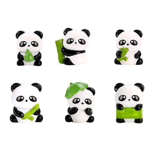 12Pcs Panda Figuren Set, Mini Panda Figuren,Panda Cake Topper, Geburtstagsparty Geschenk für Kinder, zum Spielen oder als Deko von JynxtoyZeal