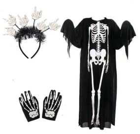 JynxtoyZeal Halloween Horror Cosplay Kleidung Realistische Skelettmaske Weißes Skelettkostüm Gruseliges Halloween Stirnband Bequeme Cosplay Handschuhe Geeignet für Horrorpartys und Rollenspiele JynxtoyZeal Halloween Horror Cosplay Kleidung Realistische Skelettmaske Weißes Skelettkostüm Gruseliges Halloween Stirnband Bequeme Cosplay Handschuhe Geeignet für Horrorpartys und Rollenspiele von JynxtoyZeal