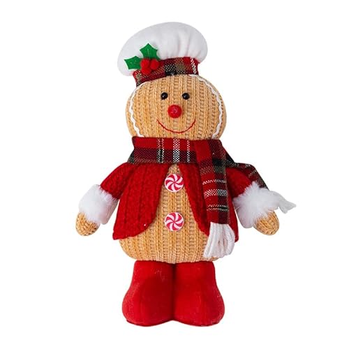 JynxtoyZeal Lebkuchenmann Plüsch Lebkuchen Mann Plüschtier Kuscheltiere Weihnachten Kissen Puppe Lebkuchenmann Weihnachts Dekoration Geschenk für Kinder, 25 x16 cm JynxtoyZeal Lebkuchenmann Plüsch Lebkuchen Mann Plüschtier Kuscheltiere Weihnachten Kissen Puppe Lebkuchenmann Weihnachts Dekoration Geschenk für Kinder, 25 x16 cm von JynxtoyZeal