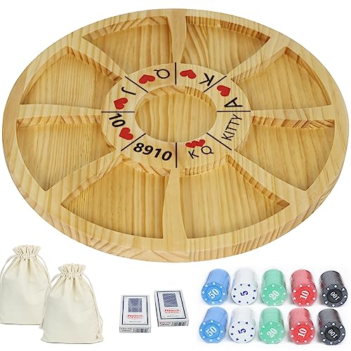 Jyquorp Michigan Rommé-Spiel, Deluxe-Set, perfekte Mischung aus einem königlichen Herzspiel, Rommé-Poker, Holz-Tripoley-Brettspiel, Wetten, Bluffing-Spiel, klassisches Familien-Kartenspiel für Jyquorp Michigan Rommé-Spiel, Deluxe-Set, perfekte Mischung aus einem königlichen Herzspiel, Rommé-Poker, Holz-Tripoley-Brettspiel, Wetten, Bluffing-Spiel, klassisches Familien-Kartenspiel für von Jyquorp