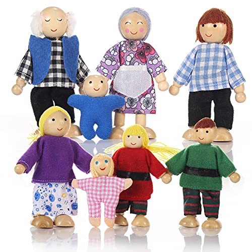 Jzszera Puppenhaus Puppen mit 8 Figuren Puppenfamilie für Puppenhaus Biegepuppen mit beweglichen Gliedern Puppen für puppenhaus Holz Kinder Spielzeug Biegepüppchen für Puppenstube Holz Minipuppen Jzszera Puppenhaus Puppen mit 8 Figuren Puppenfamilie für Puppenhaus Biegepuppen mit beweglichen Gliedern Puppen für puppenhaus Holz Kinder Spielzeug Biegepüppchen für Puppenstube Holz Minipuppen von Jzszera