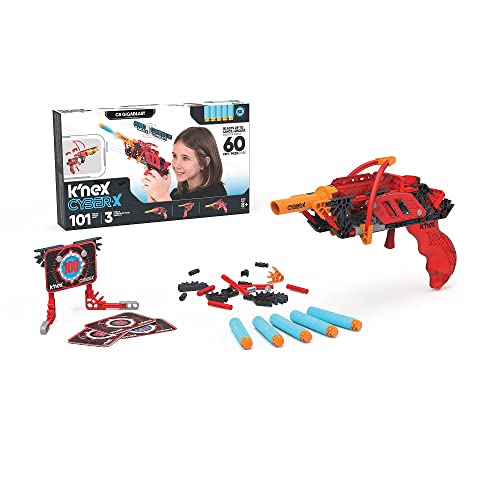 K5 Gigablast Build and Battle DIY Spielzeugpfeile, K'NEX CYBER-X, Basic Fun, 12426, 101 Teile und Zielscheibe, schießt Schaumstoff-Pfeile bis zu 60 ft, geeignet für Jungen und Mädchen ab 8 Jahren von Basic Fun