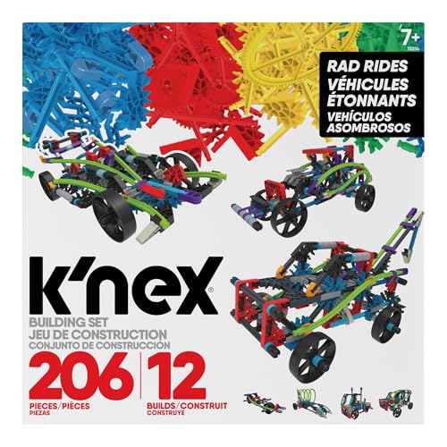 K'NEX 15214 Modell Radikale Fahrt Baukasten, Lernspielzeug für Jungen und Mädchen, 206-teiliges MINT-Lernset, Technik für Kinder, Konstruktionsspielzeug ab 7 Jahren von Basic Fun