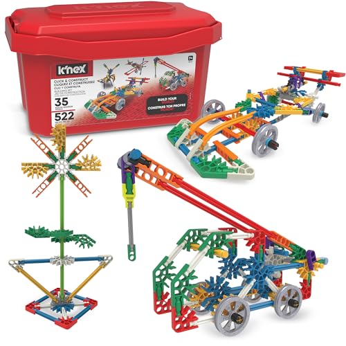 Basic Fun K'NEX Click and Construct Bauset mit Aufbewahrungsbox, Lehrreiches Spielzeug für Kinder, 522-teiliges STEM-Kit, Konstruktionsspielzeug ab 7 Jahren Basic Fun K'NEX Click and Construct Bauset mit Aufbewahrungsbox, Lehrreiches Spielzeug für Kinder, 522-teiliges STEM-Kit, Konstruktionsspielzeug ab 7 Jahren von K'Nex