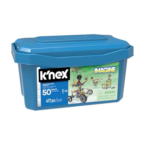 KNEX 41251 K'nex Imagine-Creation Zone, Juego de, Baul Con 417 piezas, 50 Construcciones Diferentes, +7 años Super Truhe, 417-teilig, bunt von K'Nex