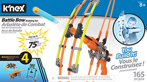 Kampfbogen-Baukasten, K'NEX CYBER-X, Basic Fun, 15247, Lernspielzeug für Jungen und Mädchen, 165 Teile MINT-Lernset, Konstruktionsbauspielzeug für Kinder ab 8 Jahren von Basic Fun