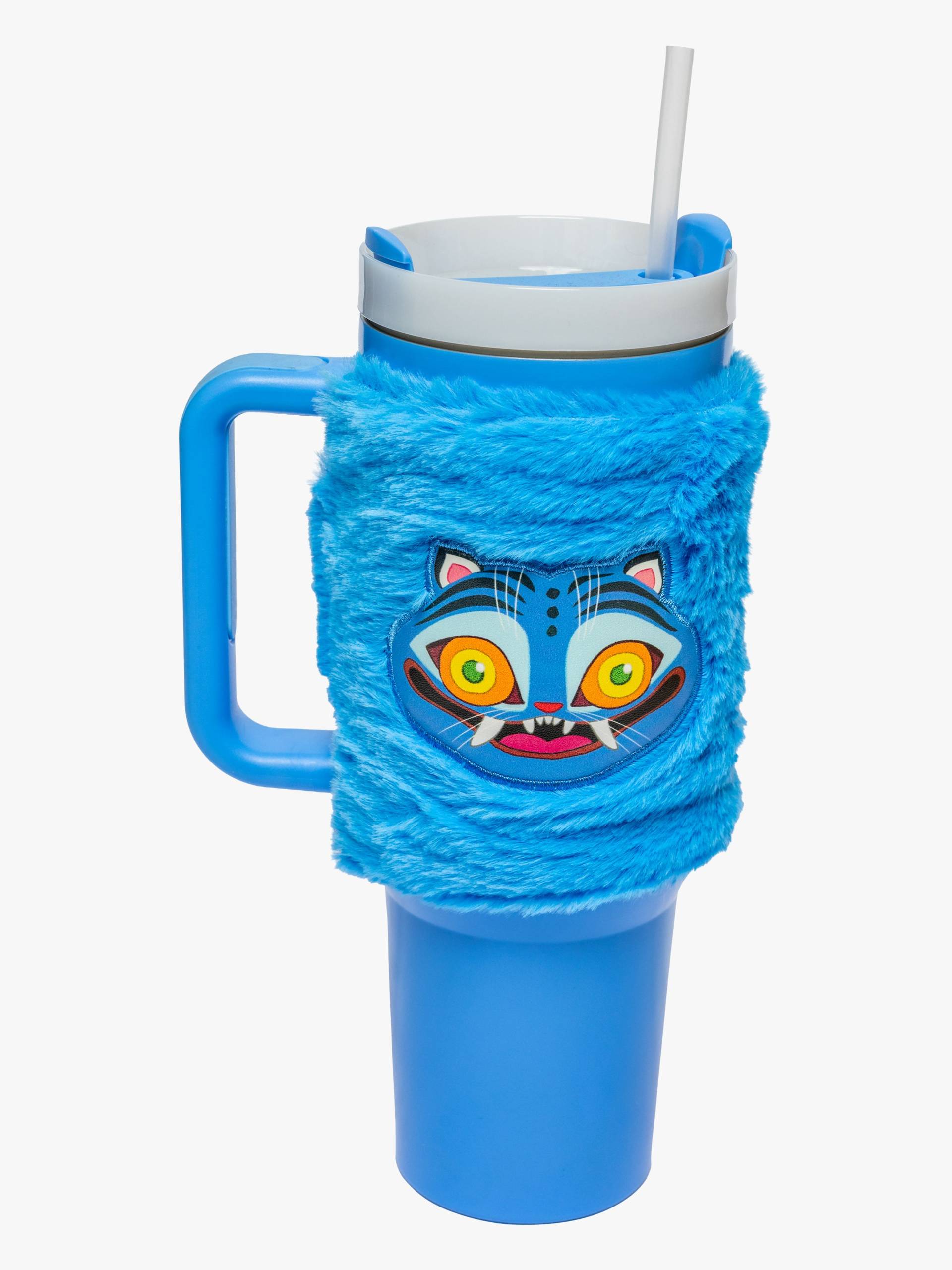 K-Pop Demon Hunters Fuzzy Tumbler Trinkflasche 1,18 L, Blau von K-Pop Demon Hunters