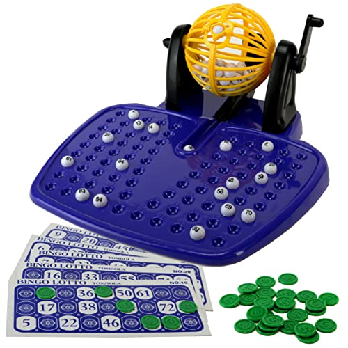 Bingo Lotto Spiel Lostrommel Lottospiel mit 90 Kugeln von K-Toys