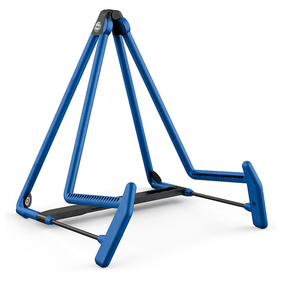 K&M 17580 A-guitar stand Heli 2 blue Gitarrenständer von K&M