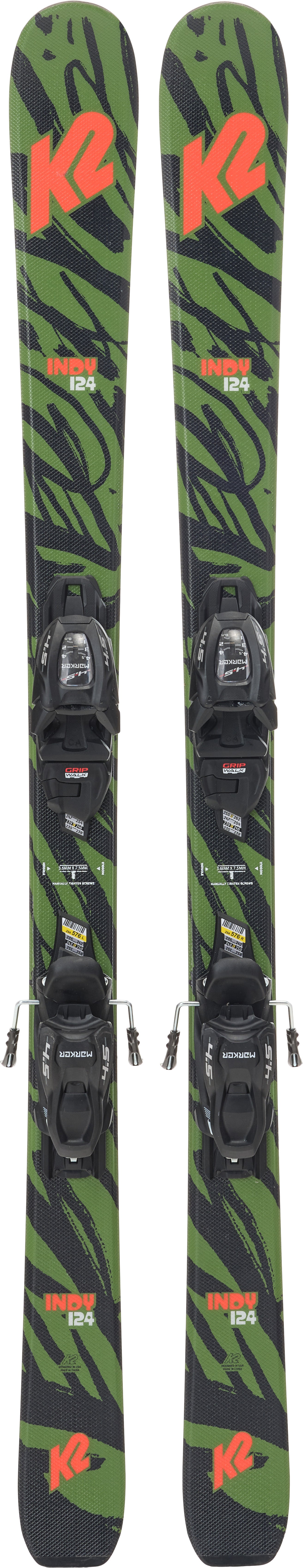 K2 Indy Fdt 4.5 Skier inkl. Bindungen, 112 cm von K2