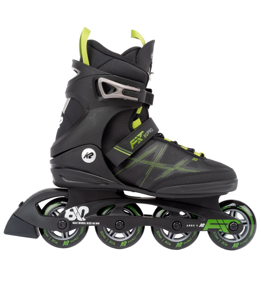 K2 Rollschuhe - F.I.T. 80 Pro - Schwarz/Grün - Inlineskates - K2 - 45 - Rollschuhe K2 Rollschuhe - F.I.T. 80 Pro - Schwarz/Grün - Inlineskates - K2 - 45 - Rollschuhe von K2