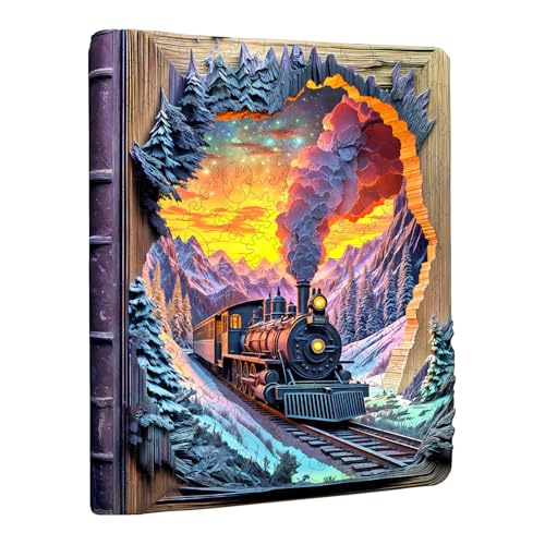 Holzpuzzle Erwachsene,KAAYEE 3D-Aurora-Zug Holz Puzzle Erwachsene,Unregelmäßige Einzigartige Puzzle,Einzigartige TierföRmige Holzpuzzles, mit Geschenkbox aus Holz Holzpuzzle Erwachsene,KAAYEE 3D-Aurora-Zug Holz Puzzle Erwachsene,Unregelmäßige Einzigartige Puzzle,Einzigartige TierföRmige Holzpuzzles, mit Geschenkbox aus Holz von KAAYEE
