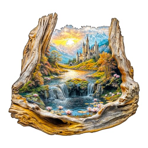 Holzpuzzle Erwachsene,KAAYEE Der verzauberte Rahmen-2 Holz Puzzle Erwachsene,Unregelmäßige Einzigartige Puzzle,Einzigartige TierföRmige Holzpuzzles,mit Geschenkbox aus Holz von KAAYEE