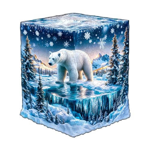 Holzpuzzle Erwachsene,KAAYEE Gefrorene Eisbären-2 Holz Puzzle Erwachsene,Unregelmäßige Einzigartige Puzzle,Einzigartige TierföRmige Holzpuzzles,mit Geschenkbox aus Holz Holzpuzzle Erwachsene,KAAYEE Gefrorene Eisbären-2 Holz Puzzle Erwachsene,Unregelmäßige Einzigartige Puzzle,Einzigartige TierföRmige Holzpuzzles,mit Geschenkbox aus Holz von KAAYEE