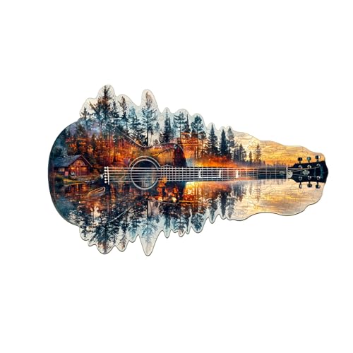 Holzpuzzle Erwachsene,KAAYEE Gitarre bei Sonnenuntergang Holz Puzzle Erwachsene,Unregelmäßige Einzigartige Puzzle,Einzigartige TierföRmige Holzpuzzles, mit Geschenkbox aus Holz Holzpuzzle Erwachsene,KAAYEE Gitarre bei Sonnenuntergang Holz Puzzle Erwachsene,Unregelmäßige Einzigartige Puzzle,Einzigartige TierföRmige Holzpuzzles, mit Geschenkbox aus Holz von KAAYEE