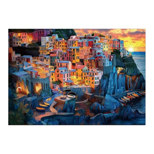 Holzpuzzle Erwachsene,KAAYEE Glasmalerei Cinque Terre Holz Puzzle Erwachsene,Unregelmäßige Einzigartige Puzzle,Einzigartige TierföRmige Holzpuzzles,Puzzle Erwachsene mit Geschenkbox aus Holz Holzpuzzle Erwachsene,KAAYEE Glasmalerei Cinque Terre Holz Puzzle Erwachsene,Unregelmäßige Einzigartige Puzzle,Einzigartige TierföRmige Holzpuzzles,Puzzle Erwachsene mit Geschenkbox aus Holz von KAAYEE