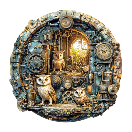 Holzpuzzle Erwachsene,KAAYEE Steampunk-Eule Holz Puzzle Erwachsene,Unregelmäßige Einzigartige Puzzle,Einzigartige TierföRmige Holzpuzzles, mit Geschenkbox aus Holz Holzpuzzle Erwachsene,KAAYEE Steampunk-Eule Holz Puzzle Erwachsene,Unregelmäßige Einzigartige Puzzle,Einzigartige TierföRmige Holzpuzzles, mit Geschenkbox aus Holz von KAAYEE