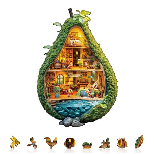 KAAYEE Holzpuzzle Erwachsene, Ameisenhaus Holz Puzzle Erwachsene, Unregelmäßige Einzigartige Puzzle, Einzigartige TierföRmige Holzpuzzles,mit Geschenkbox aus Holz (M) von KAAYEE