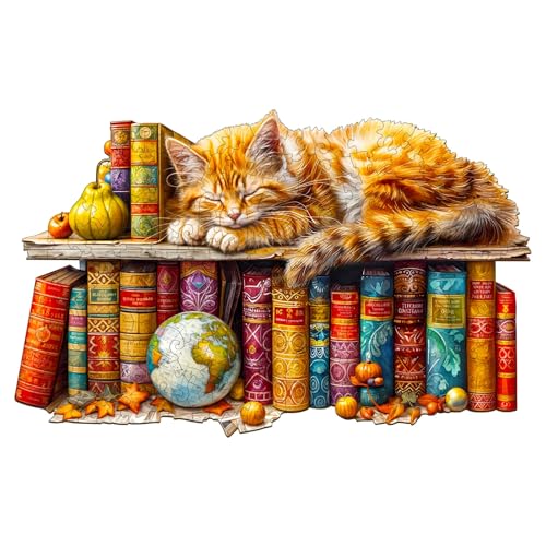 KAAYEE Holzpuzzle Erwachsene, Puzzle Holz Dreamy Tabby Katze, Wooden Puzzle Unregelmäßige Einzigartige Form Puzzleteile, Holzpuzzle Tierform, Holz Puzzle Mit Geschenkbox Aus Holz KAAYEE Holzpuzzle Erwachsene, Puzzle Holz Dreamy Tabby Katze, Wooden Puzzle Unregelmäßige Einzigartige Form Puzzleteile, Holzpuzzle Tierform, Holz Puzzle Mit Geschenkbox Aus Holz von KAAYEE