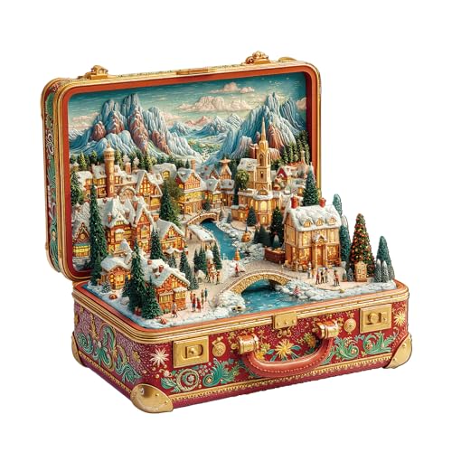 KAAYEE Holzpuzzle Erwachsene Kofferlandschaft-Weihnachten, Unregelmäßige Holz Puzzle Erwachsene, Einzigartige TierföRmige Holzpuzzles, Einzigartige Puzzle, mit Geschenkbox aus Holz KAAYEE Holzpuzzle Erwachsene Kofferlandschaft-Weihnachten, Unregelmäßige Holz Puzzle Erwachsene, Einzigartige TierföRmige Holzpuzzles, Einzigartige Puzzle, mit Geschenkbox aus Holz von KAAYEE