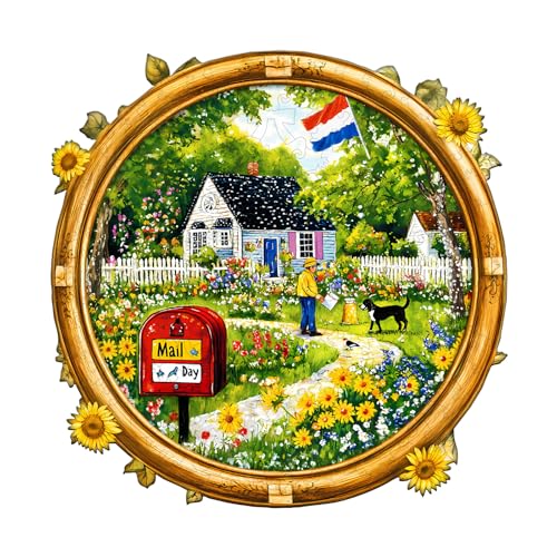 KAAYEE Holzpuzzle Erwachsene Posttag, Unregelmäßige Holz Puzzle Erwachsene, Einzigartige TierföRmige Holzpuzzles, Einzigartige Puzzle, mit Geschenkbox aus Holz von KAAYEE