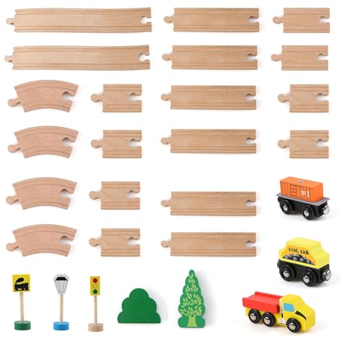 KABENFIS Holz Bahnstrecken Spielzeug Port City Track Set für Mädchen und Jungen KABENFIS Holz Bahnstrecken Spielzeug Port City Track Set für Mädchen und Jungen von KABENFIS