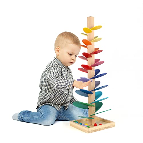 KABENFIS Holz-Kugelbahn Klangbaum Lernspielzeug für Kinder von KABENFIS