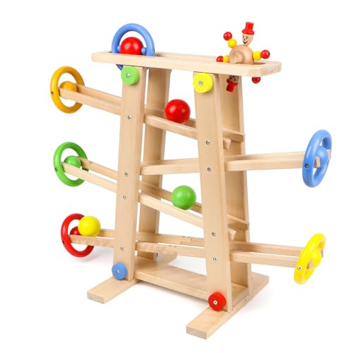 KABENFIS Holz Ramp Race Tracks Holz Gleiter Track Set Pädagogisches Spielzeug für Kinder von KABENFIS