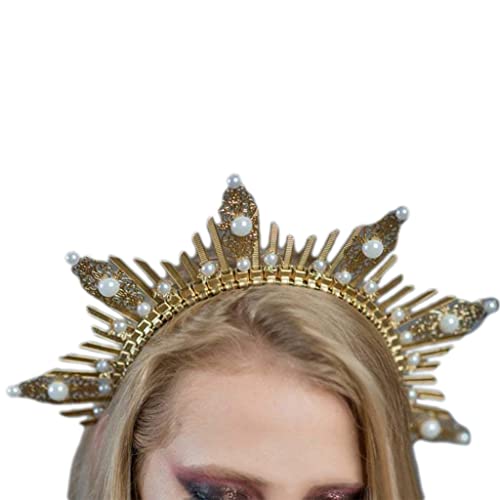 KADSXIYA Lolita Halocrown Mary Halocrown Stirnband Sunburst Griechische Sonnengöttin Kopfschmuck von KADSXIYA