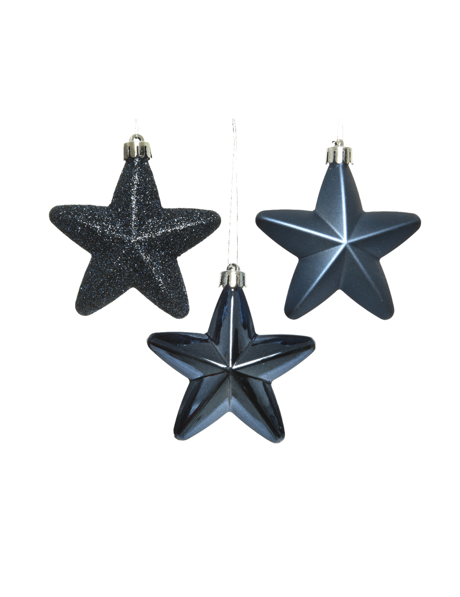 Christbaumsterne Weihnachtsdeko für Tannenbäume 6 Stück blau 7,5 cm Christbaumsterne Weihnachtsdeko für Tannenbäume 6 Stück blau 7,5 cm von KAEMING B.V.
