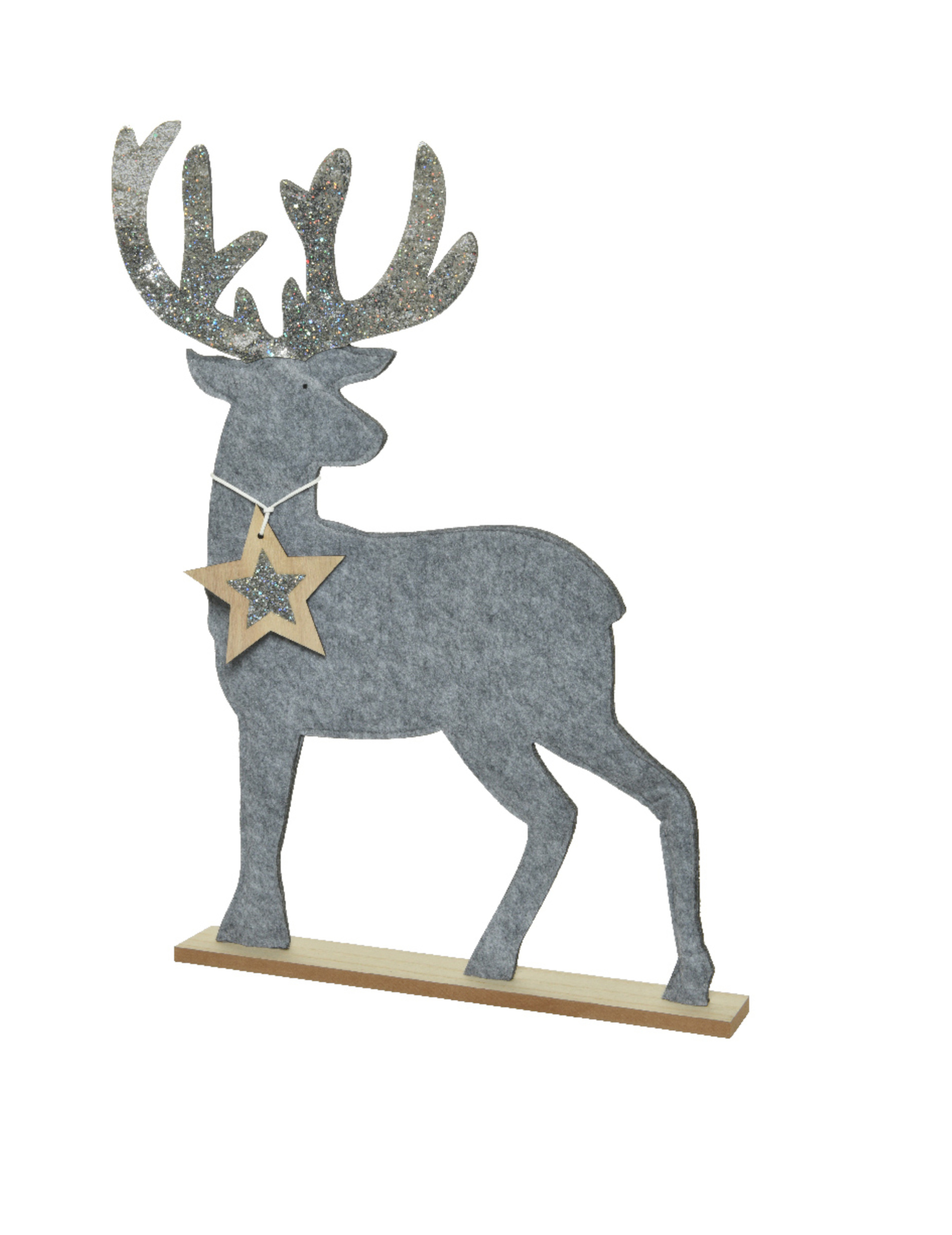 Glitzernde Hirsch-Dekofigur für Weihnachten silberfarben-gold 40 cm Glitzernde Hirsch-Dekofigur für Weihnachten silberfarben-gold 40 cm von KAEMING B.V.
