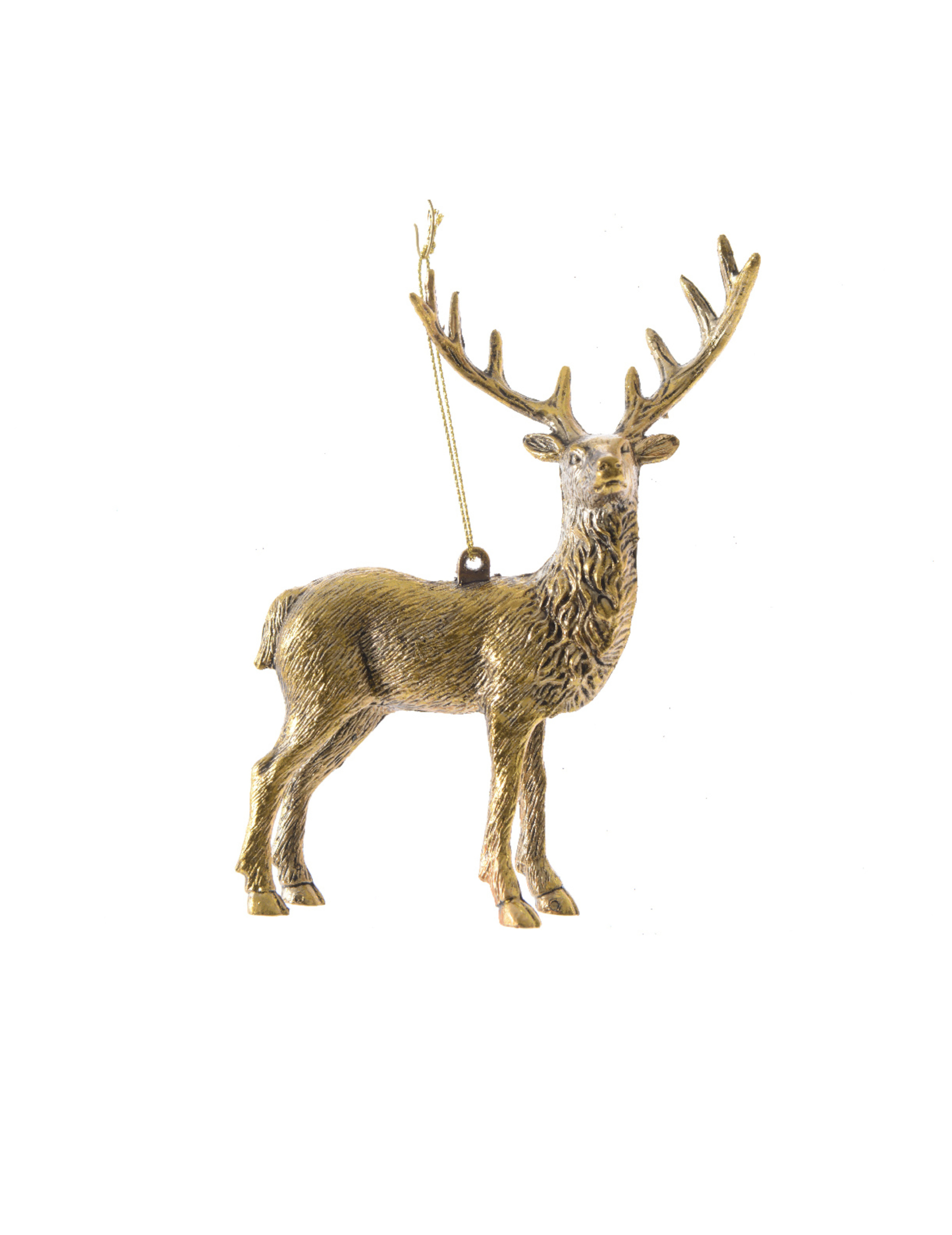 Hirsch-Anhänger für Weihnachtsbaum goldfarben 14 cm Hirsch-Anhänger für Weihnachtsbaum goldfarben 14 cm von KAEMING B.V.
