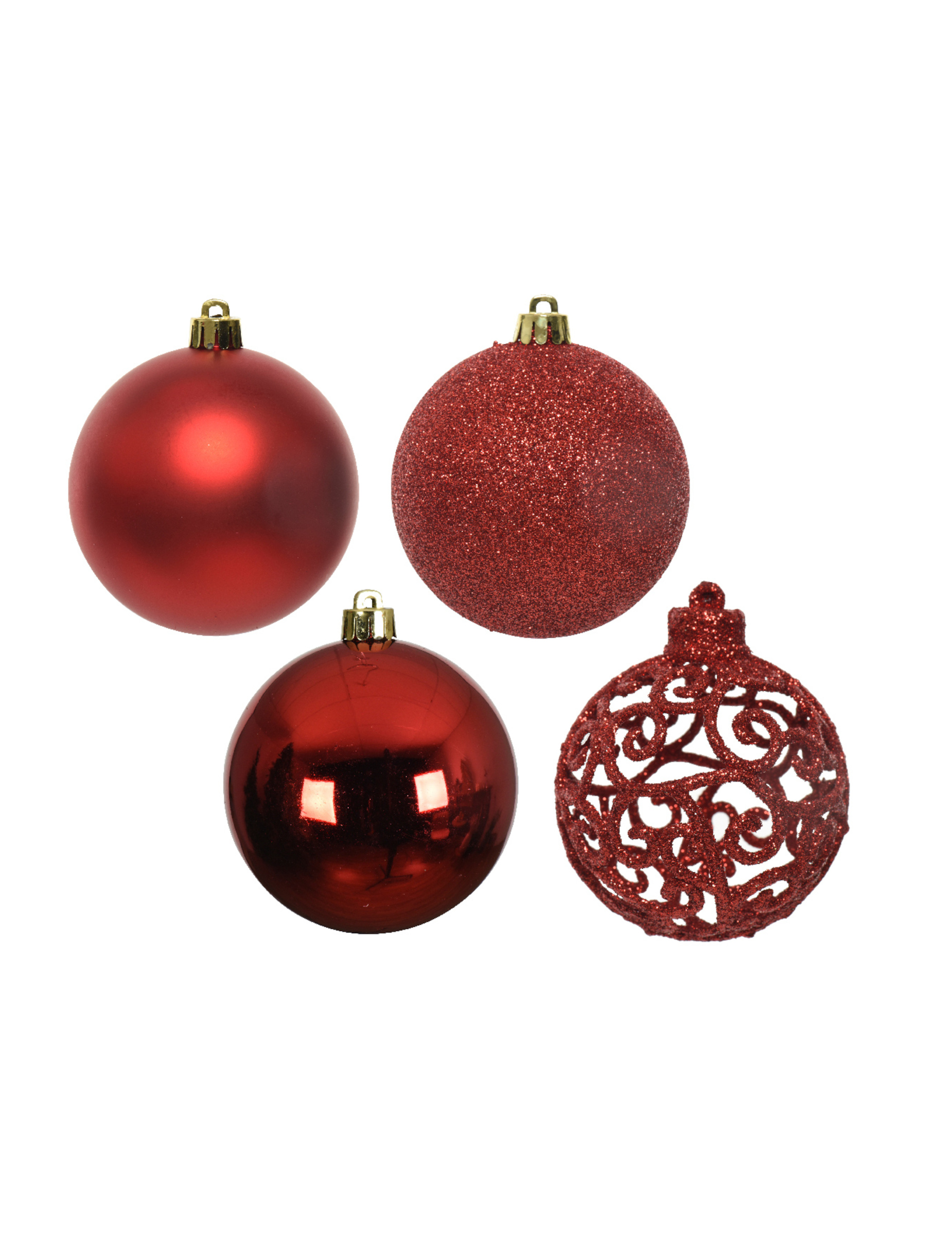 Kleine Weihnachtskugeln rot 16 Stück 6 cm Kleine Weihnachtskugeln rot 16 Stück 6 cm von KAEMING B.V.