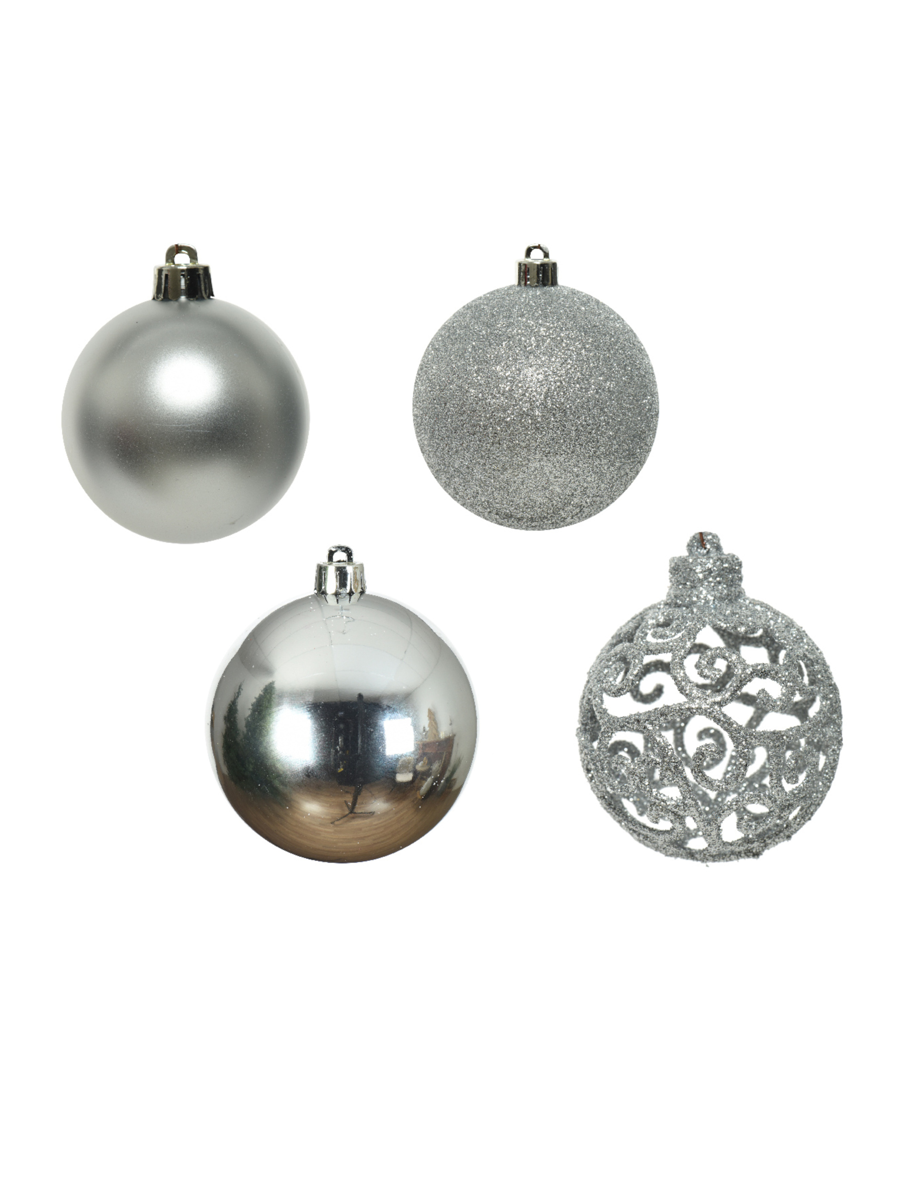 Kleine Weihnachtskugeln silber 16 Stück 6 cm Kleine Weihnachtskugeln silber 16 Stück 6 cm von KAEMING B.V.