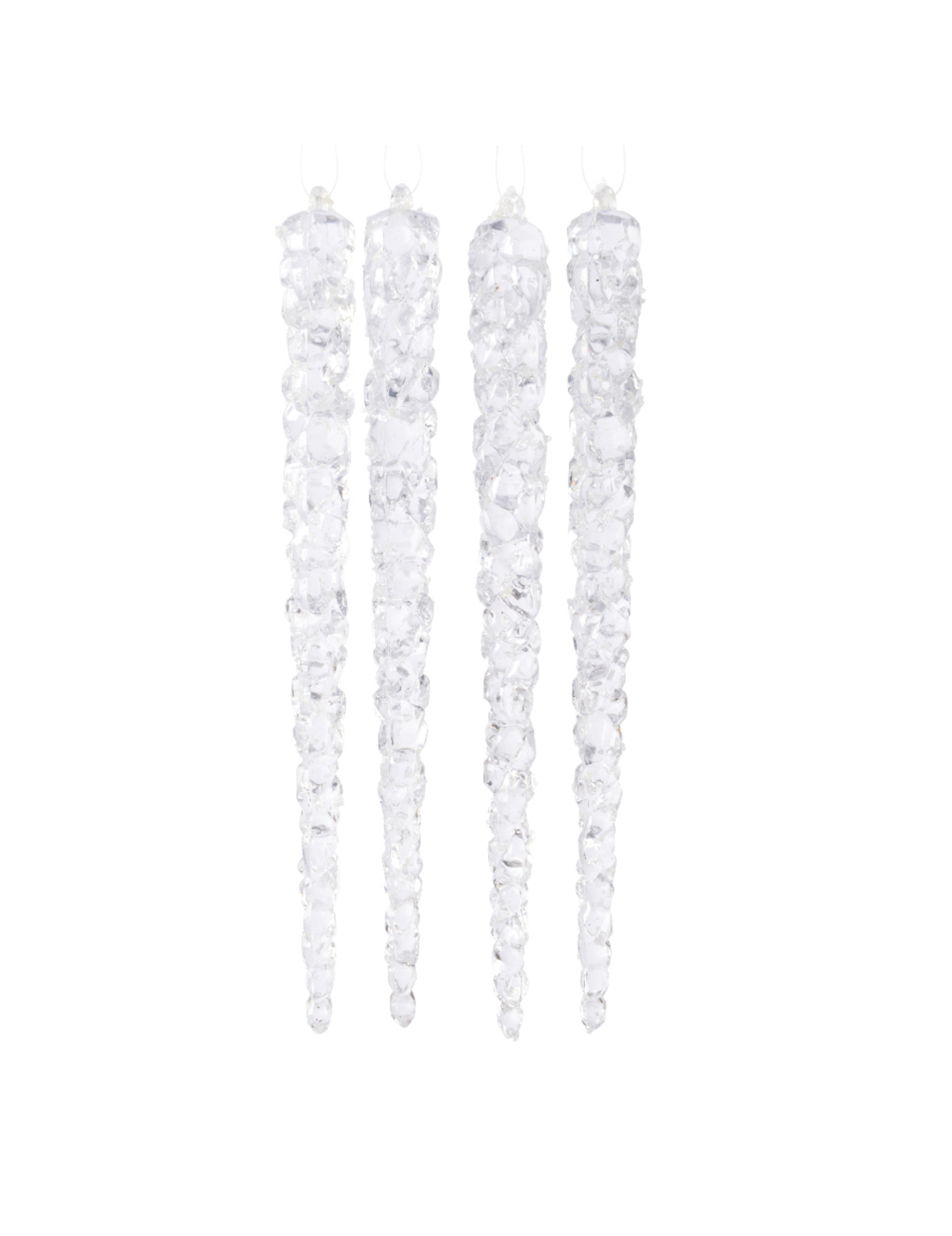Nachtleuchtende Eiszapfen Weihnachts-Hängedeko 4 Stück weiß 15 cm Nachtleuchtende Eiszapfen Weihnachts-Hängedeko 4 Stück weiß 15 cm von KAEMING B.V.